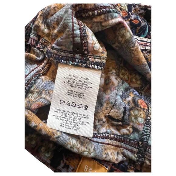 Pilcro and The Letterpress Anthropologie IKat Navy Corduroy Skinny Pants Size 28 - Picture 6 of 7